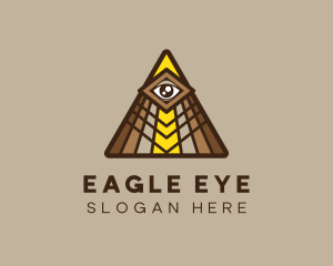 Mystic Eye Triangle logo design