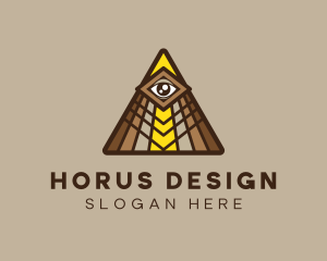 Horus - Mystic Eye Triangle logo design