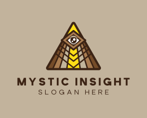 Mystic Eye Triangle logo design