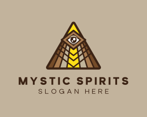 Mystic Eye Triangle logo design