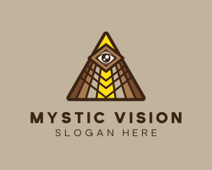Clairvoyance - Mystic Eye Triangle logo design