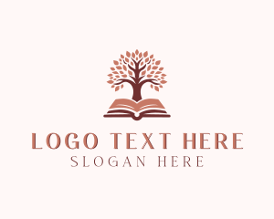 Author - Educational Book Tree logo design