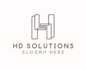 Studio Agency Letter H logo design