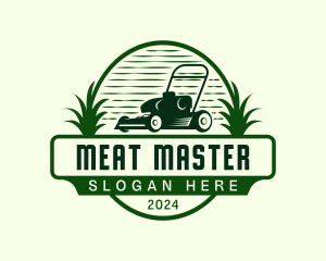 Lawn Mower Gardening Logo