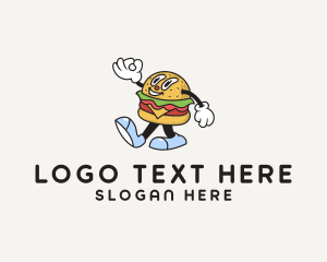 Colorful - Happy Retro Burger logo design