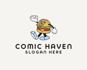 Comics - Happy Retro Burger logo design