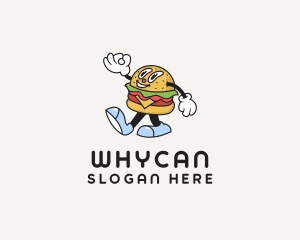 Burger - Happy Retro Burger logo design