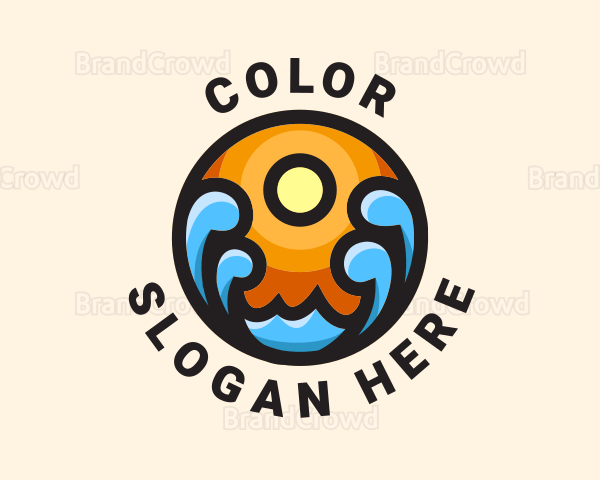 Sun Ocean Tide Logo