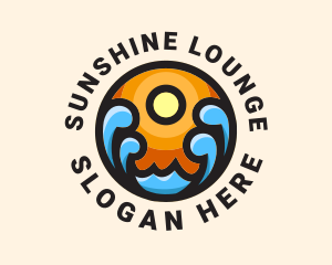 Sun Ocean Tide  logo design