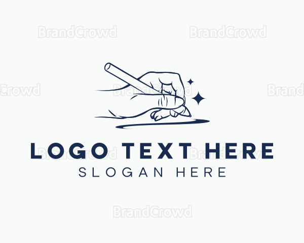 Hand Writing Pen Logo