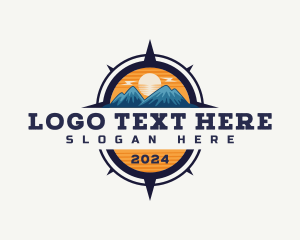 Logistics - Navigational Mountain Compass Voyage logo design