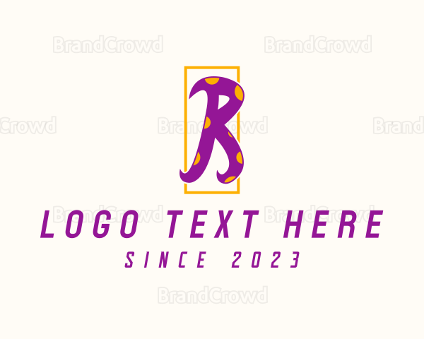 Polka Dot Letter R Logo