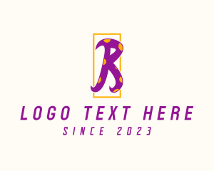 Makeup - Polka Dot Letter R logo design
