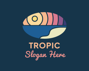 Tropical Beach Resort  logo design