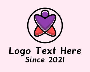 Social Justice - Heart Person Charity logo design