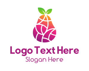 Ponkan - Gradient Fruit Mosaic logo design