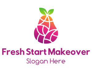 Gradient Fruit Mosaic logo design