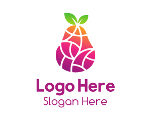 Orchard - Gradient Fruit Mosaic logo design