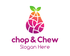 Pear - Gradient Fruit Mosaic logo design