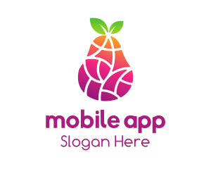 Grocer - Gradient Fruit Mosaic logo design
