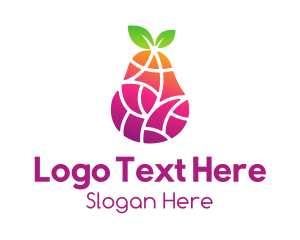 Fruit - Gradient Fruit Mosaic logo design