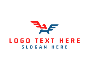 American - Political Winged Letter A logo design