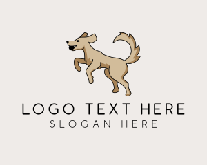 Dog Tag - Playing Dog Pet logo design