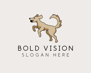 Playing Dog Pet logo design