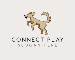 Playing Dog Pet logo design