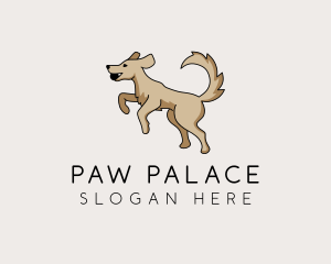 Pet - Playing Dog Pet logo design
