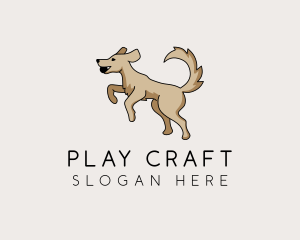 Playing Dog Pet logo design