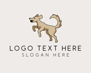 Vet - Playing Dog Pet logo design