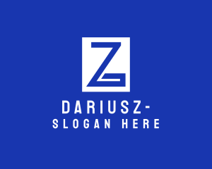Greek Blue Letter Z Logo