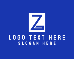 Greek Blue Letter Z Logo