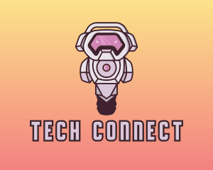 Streamer - Tech Robot Gamer logo design