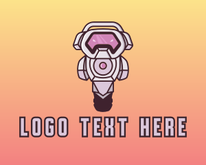 Headset - Gaming Mascot DJ Robot logo design
