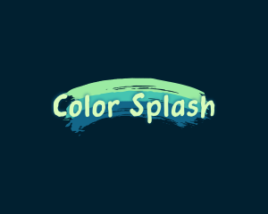 Colorful Brush Paint logo design