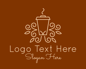 Beige - Coffee Cup Line Art logo design