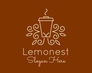 Green Tea - Coffee Cup Line Art logo design