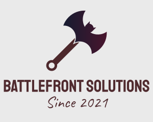 Warfare - Bat Battle Axe logo design