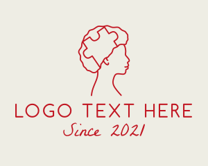 Mental Health - Human Mind Puzzle logo design