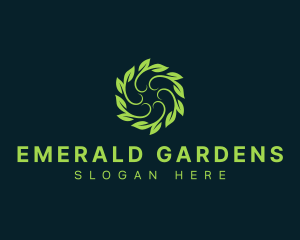 Leaves Garden Eco logo design