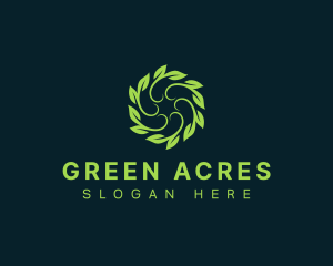 Leaves Garden Eco logo design