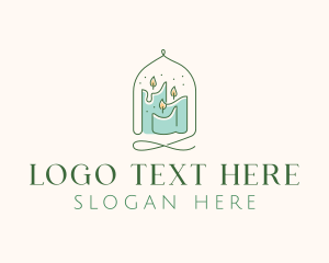 Scented Candle - Candle Light Decor logo design