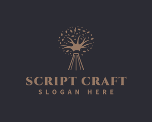 Screenwriter - Tree Book Education logo design