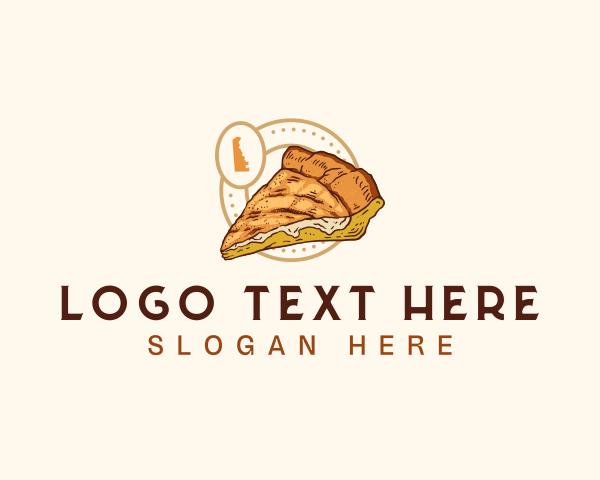 American - Delaware Creamy Peach Pie logo design