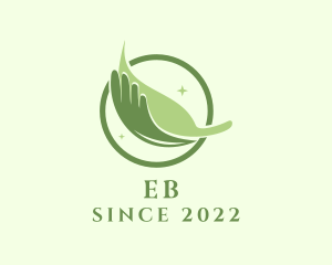 Herbal - Vegan Leaf Hand logo design