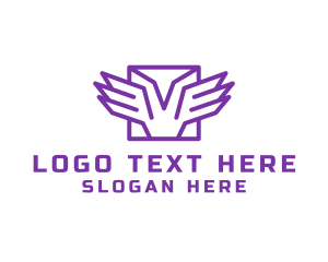 Purple - Aero Esports Wings logo design