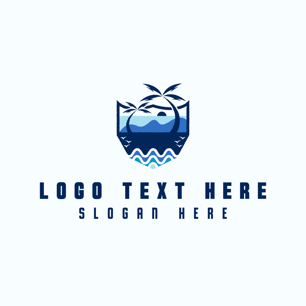 Beach Island Getaway Logo | BrandCrowd Logo Maker