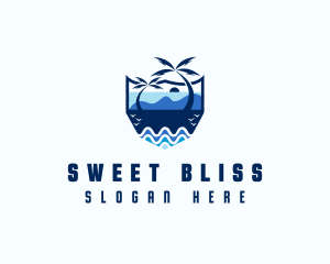 Resort - Beach Island Getaway logo design